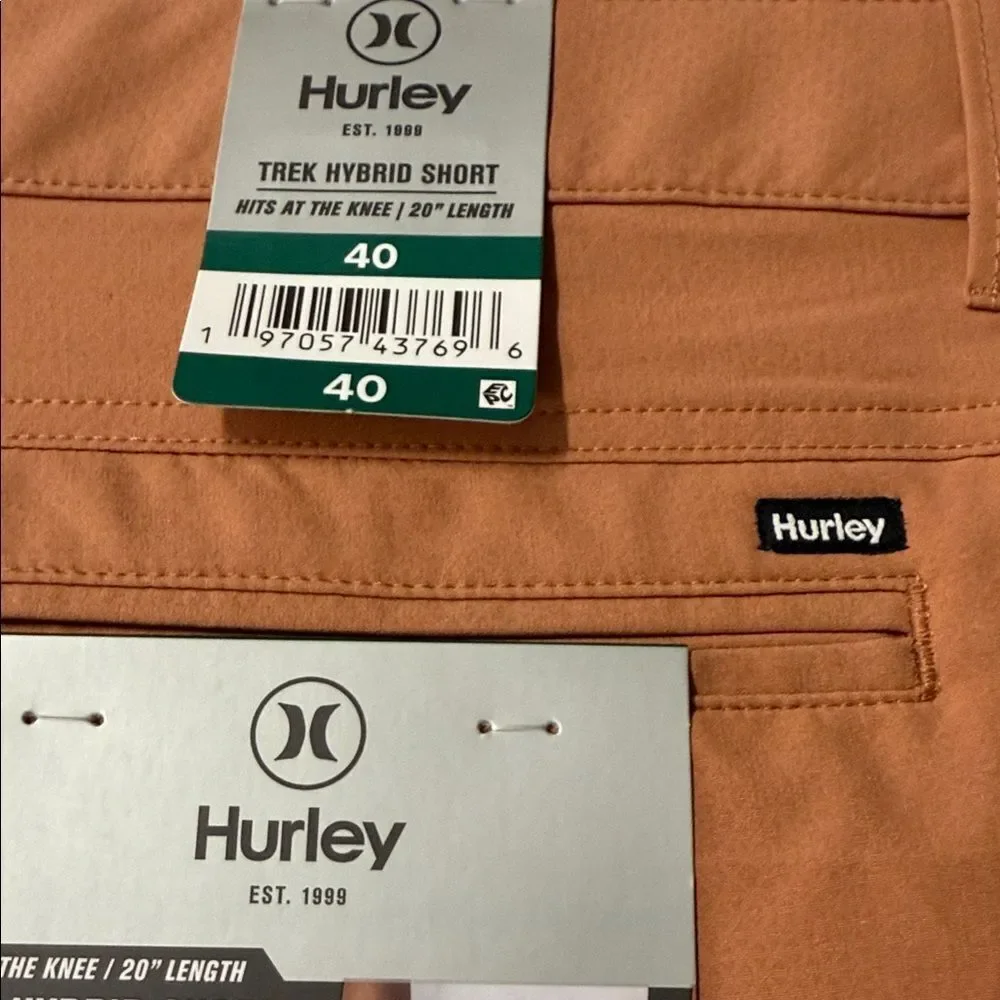 Hurley Men's Rust Flat Front Shorts